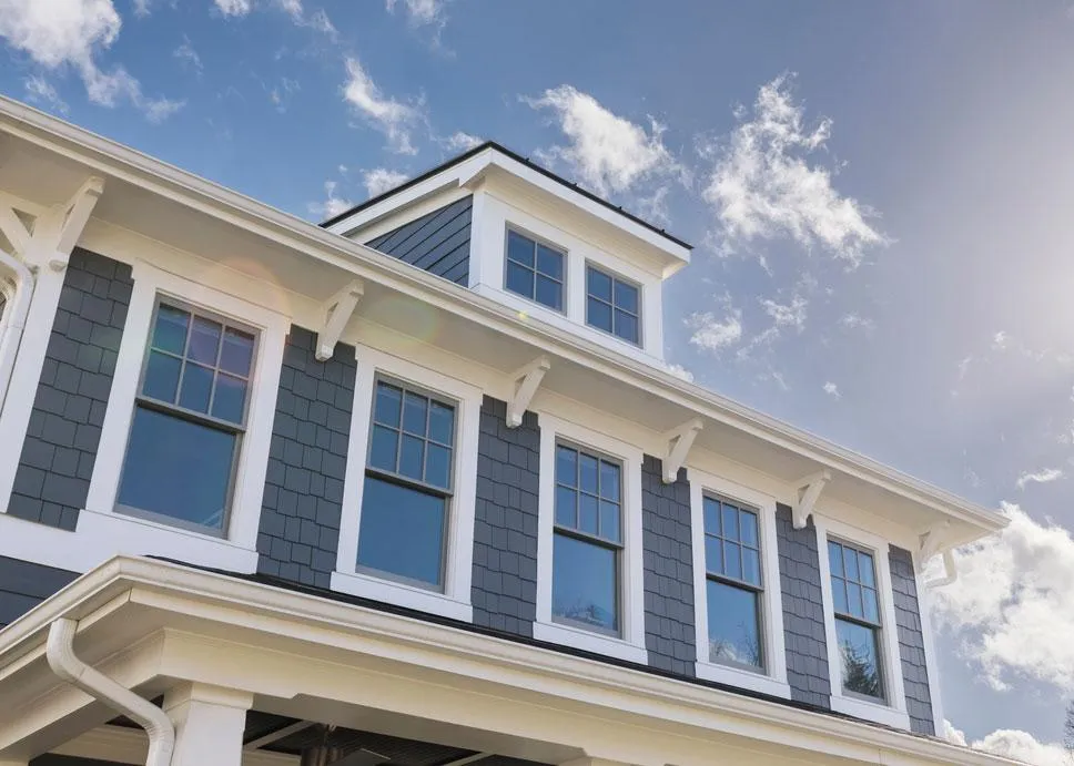 a big house with lots of windows