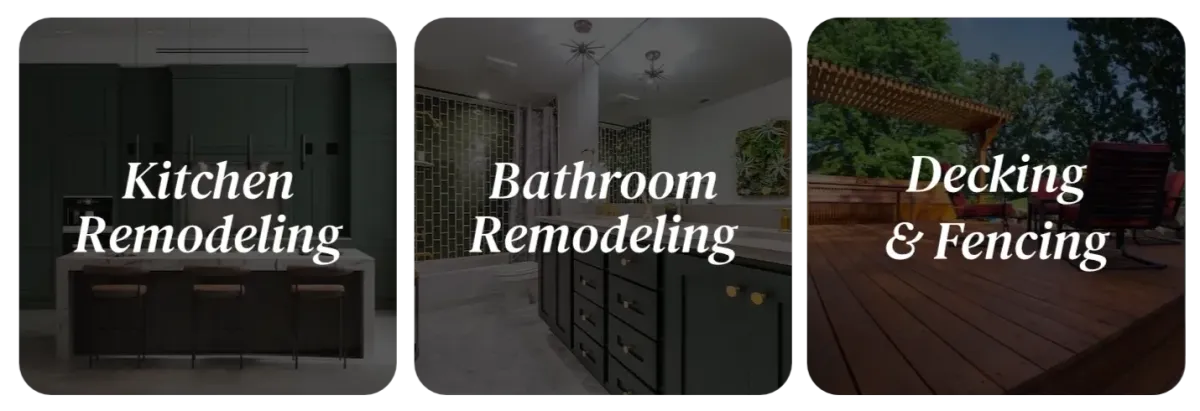 Kitchen Remodeling, Bathroom Remodeling, Decking and Fencing, Landscaping