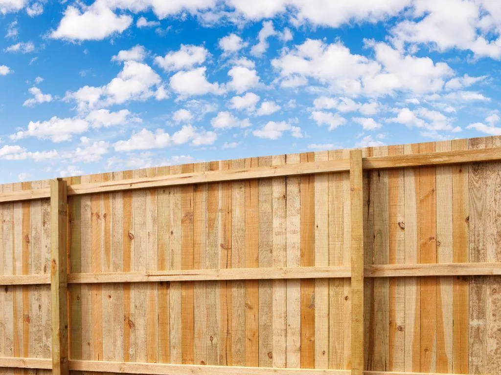 New cedar privacy fence installation in Denton Texas