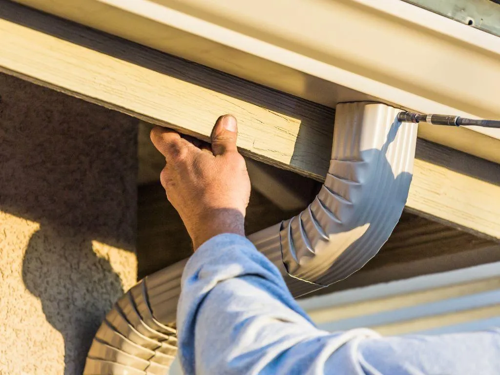 New gutter guard system installed to prevent leaf buildup