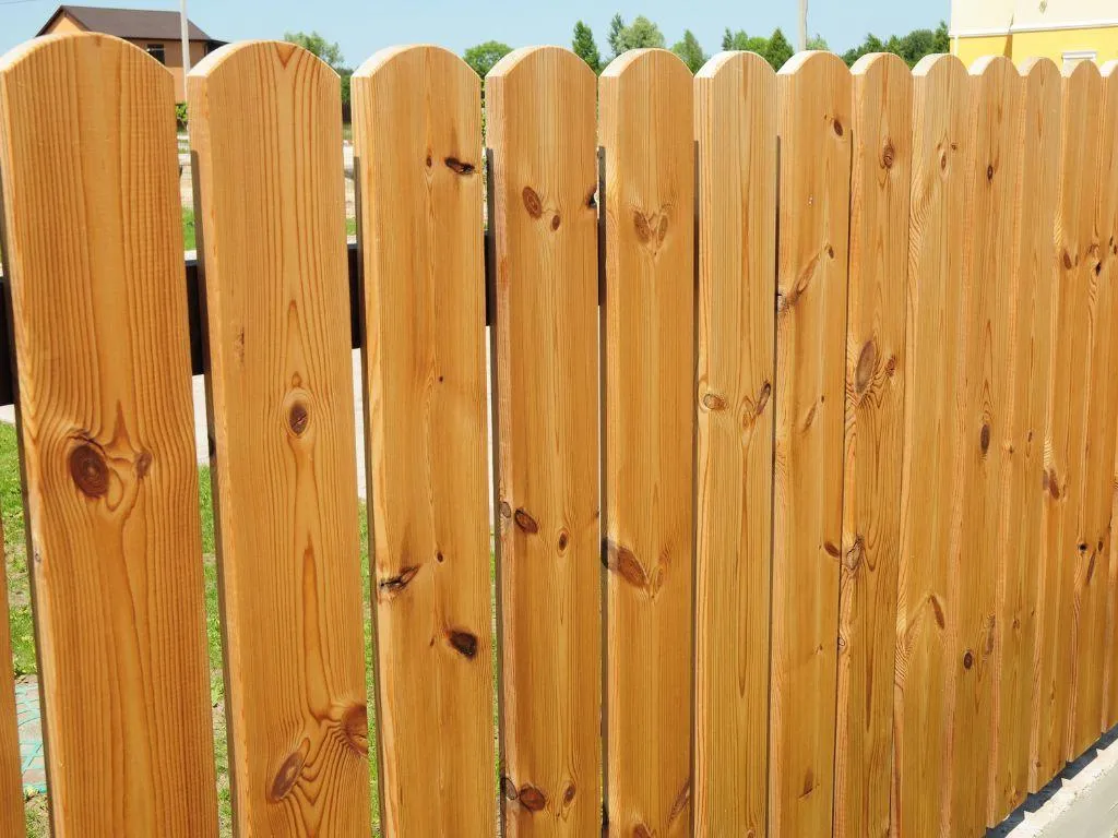 Galvanized chain link fence enclosing residential yard
