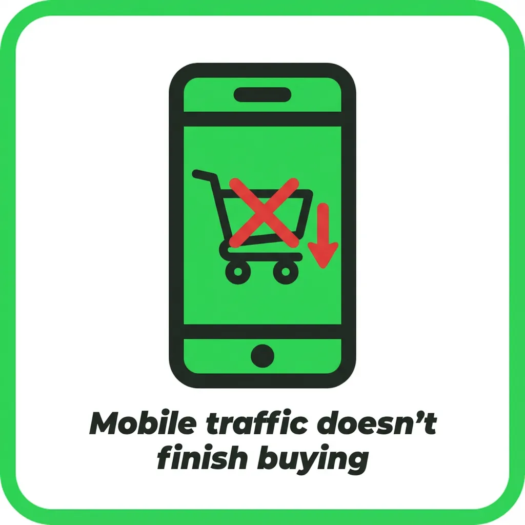 Mobile traffic doesn't finish buying