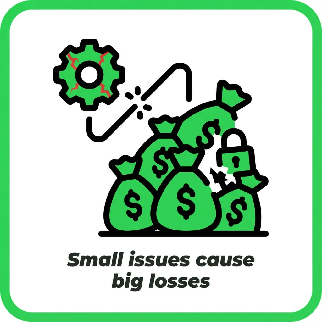 Small issues cause big losses