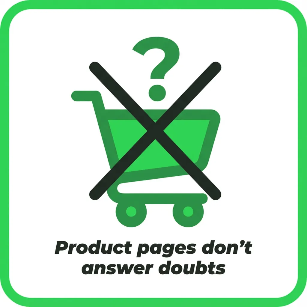 Product pages don't answer doubts