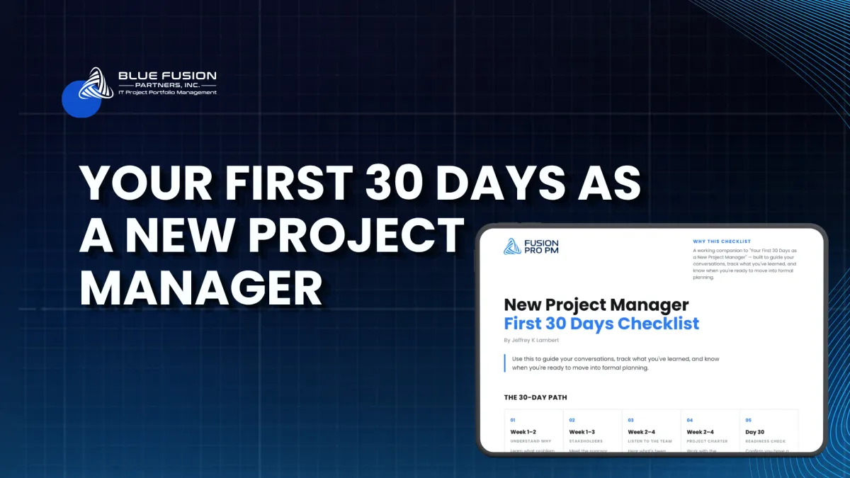 Your First 30 Days as a New Project Manager