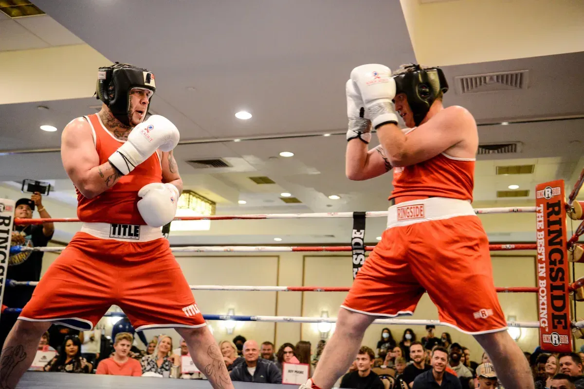 Fort Collins Boxing Legend in a Charity Event Competing against another Pro Boxer in a local competition.