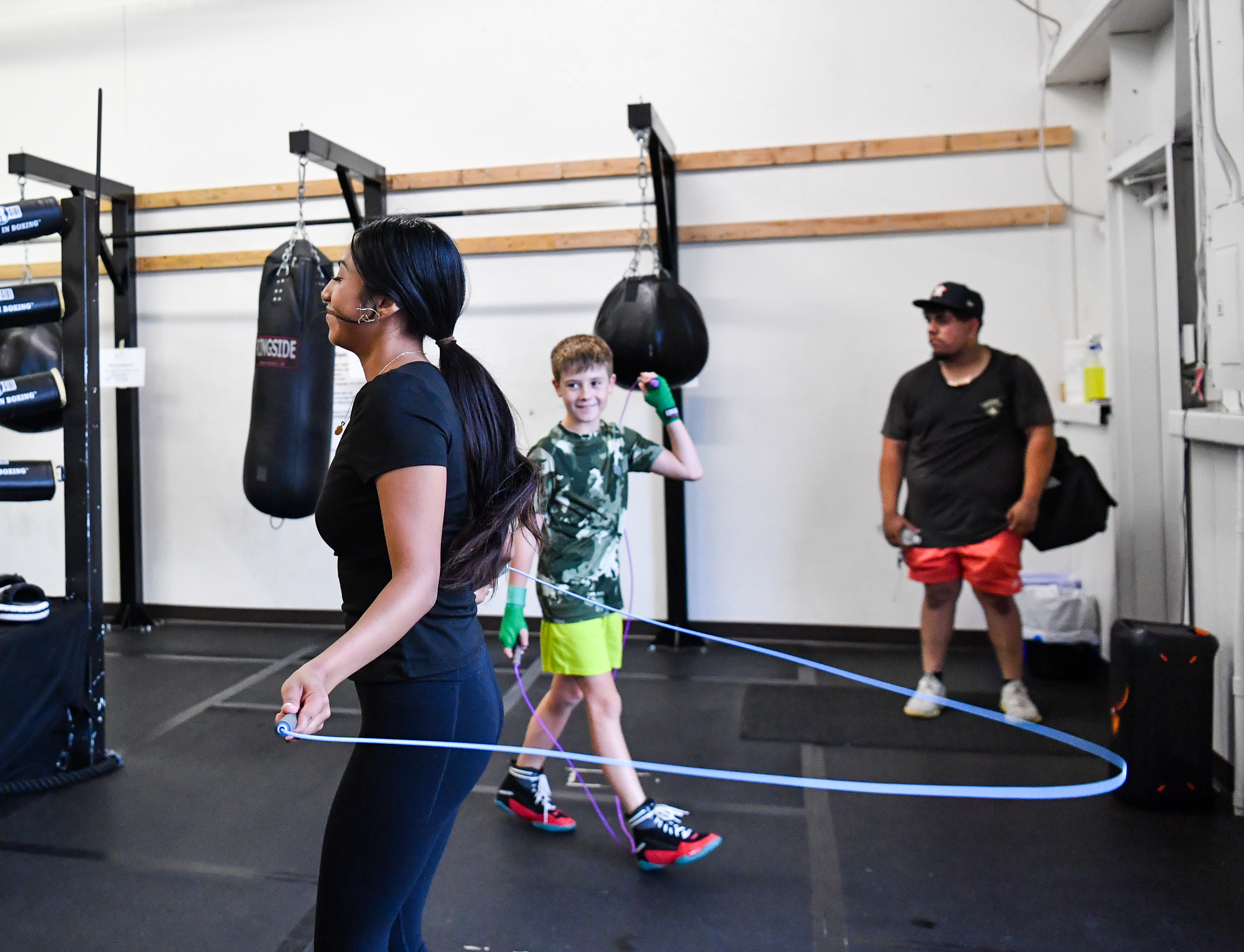 boxer learning footwork and ring positioning during boxing class in Fort Collins