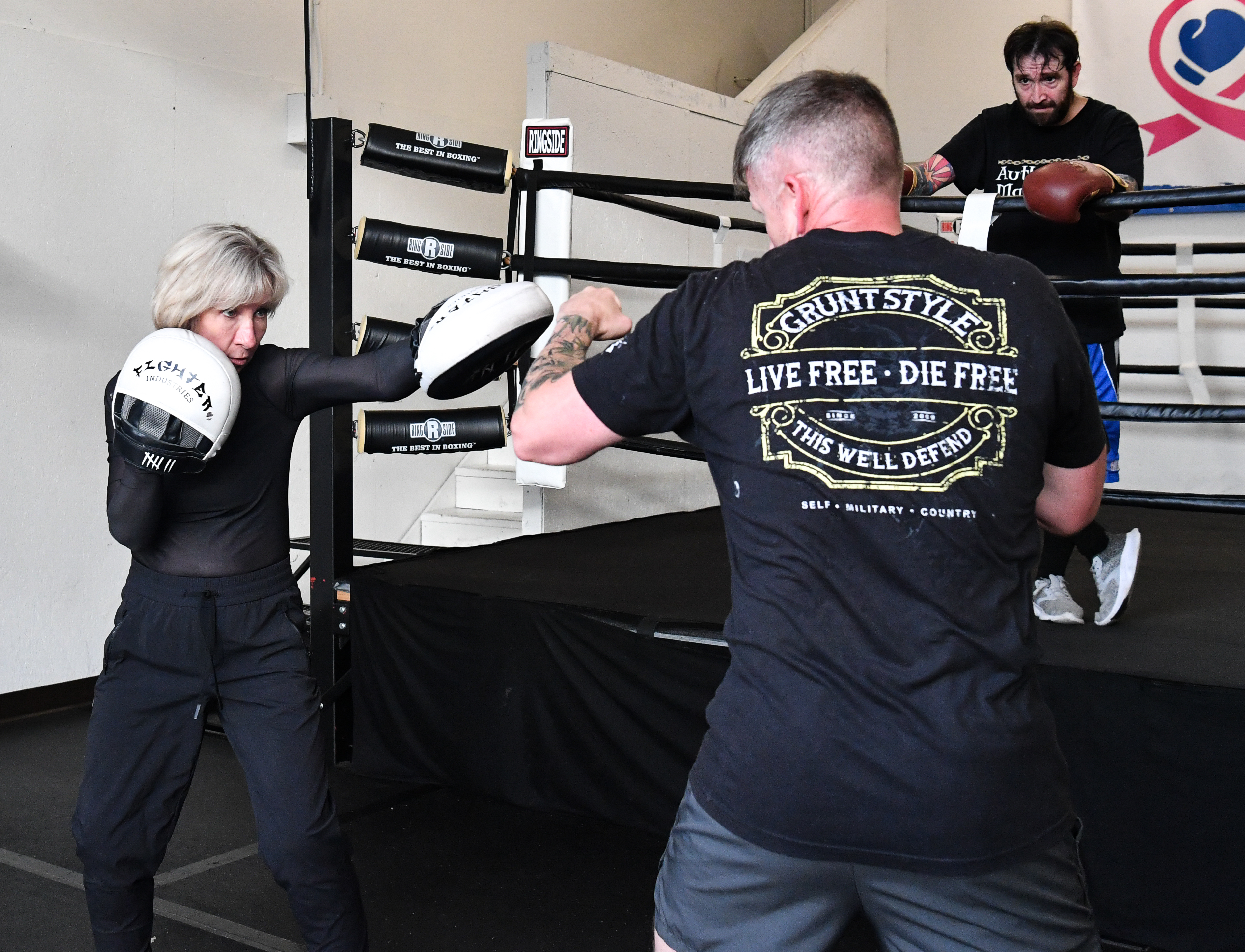 Technical boxing drills at knockout cancer boxing club in fort collins