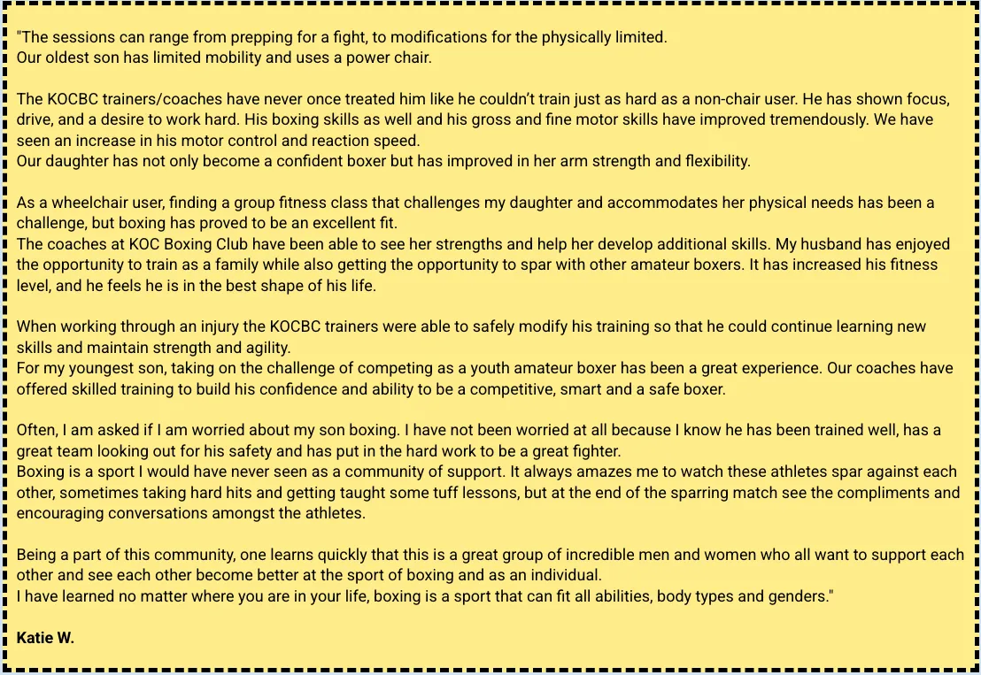 Fort Collins Boxing Member Testimonial Katie W