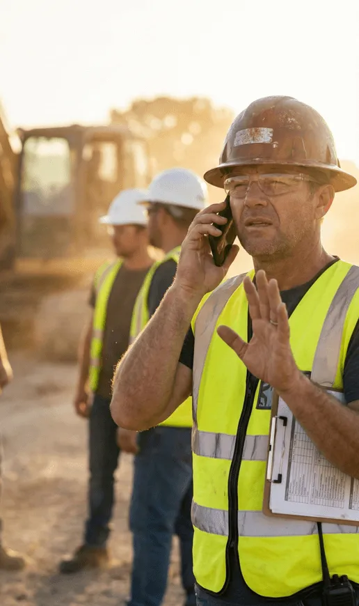 contractor on site prepared for the inspector when they show up