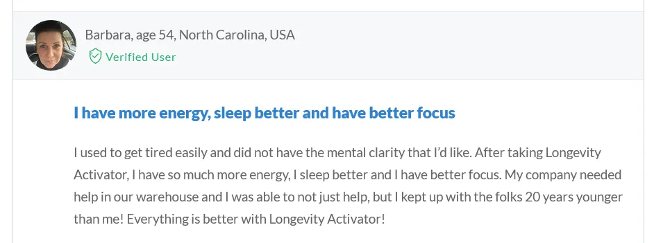 longevity activator customer reviews - 2