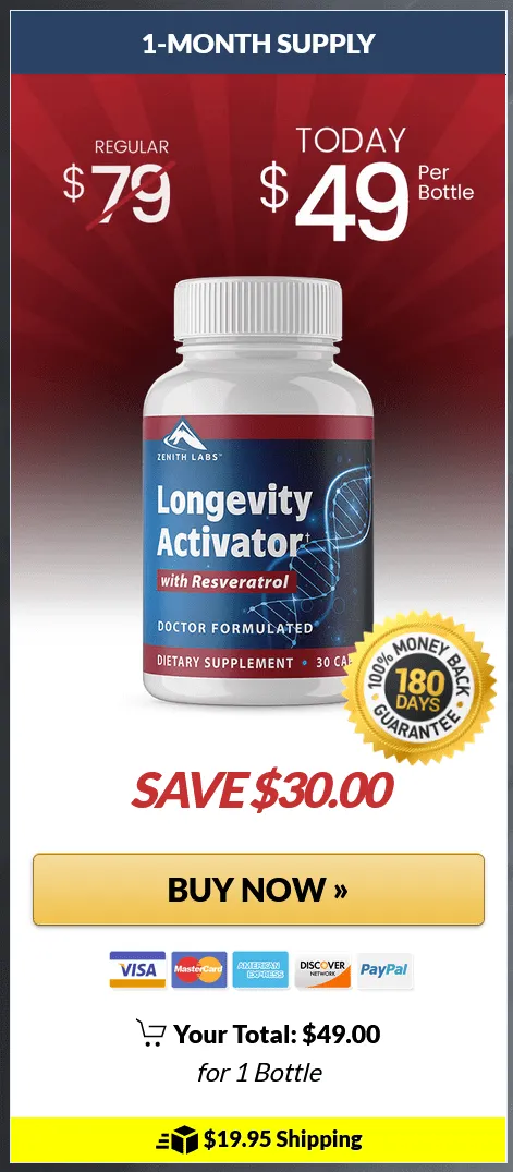 longevity activator 1 bottle