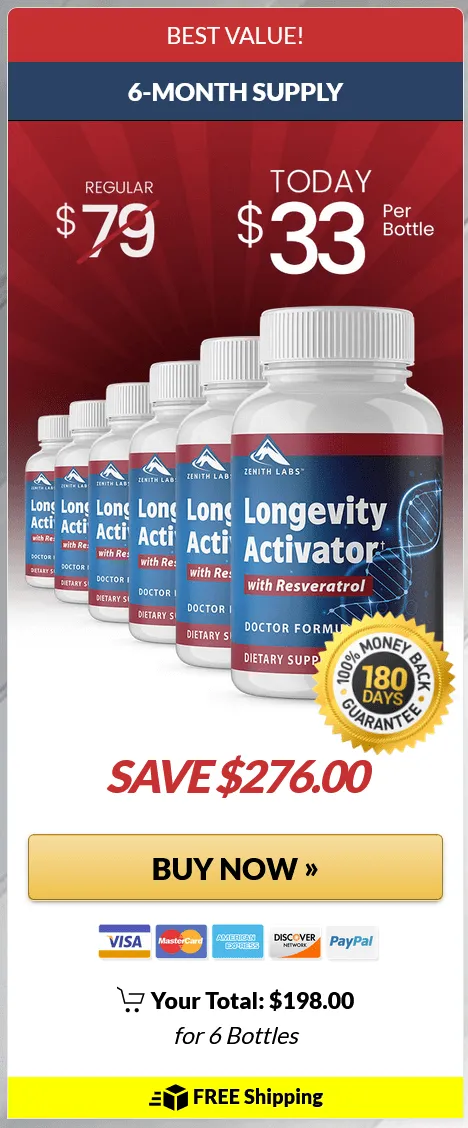 longevity activator 6 bottles