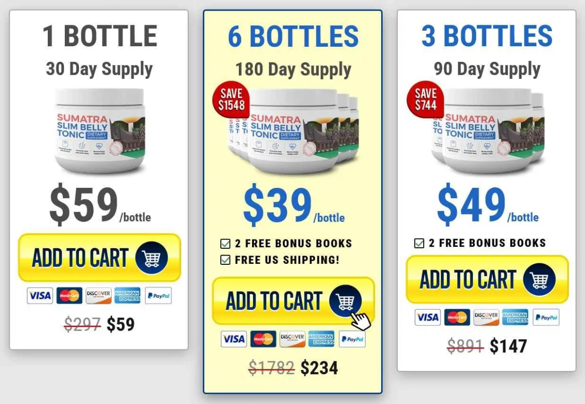 sumatra slim belly tonic pricing