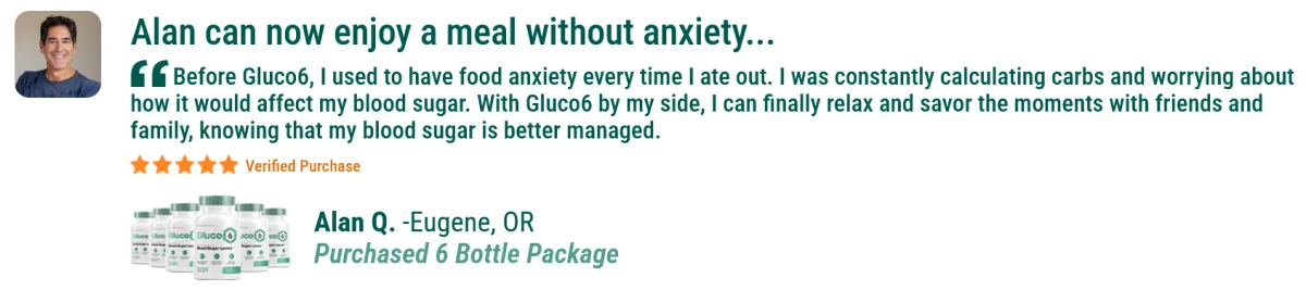 gluco6 customer review - 3