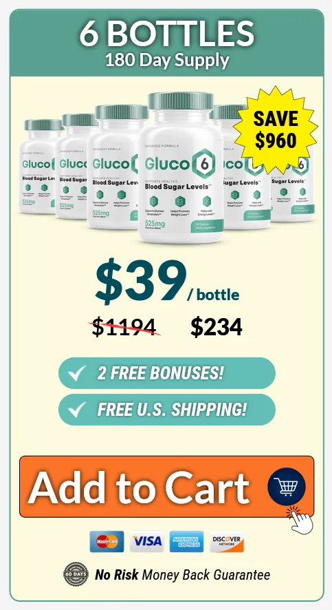 gluco6 6 bottles
