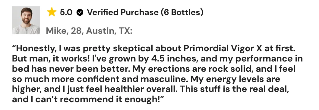 primordial vigor x customer reviews - 2