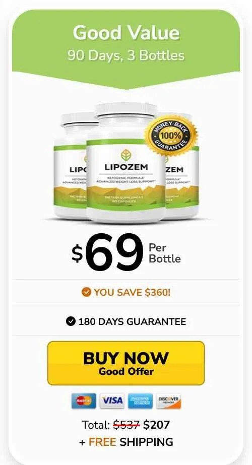 lipozem 3 bottles