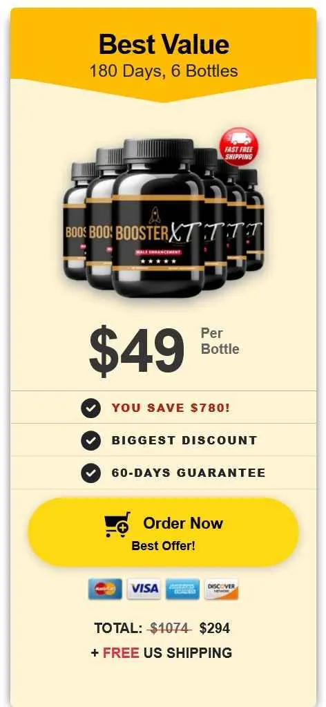 booster xt 6 bottles