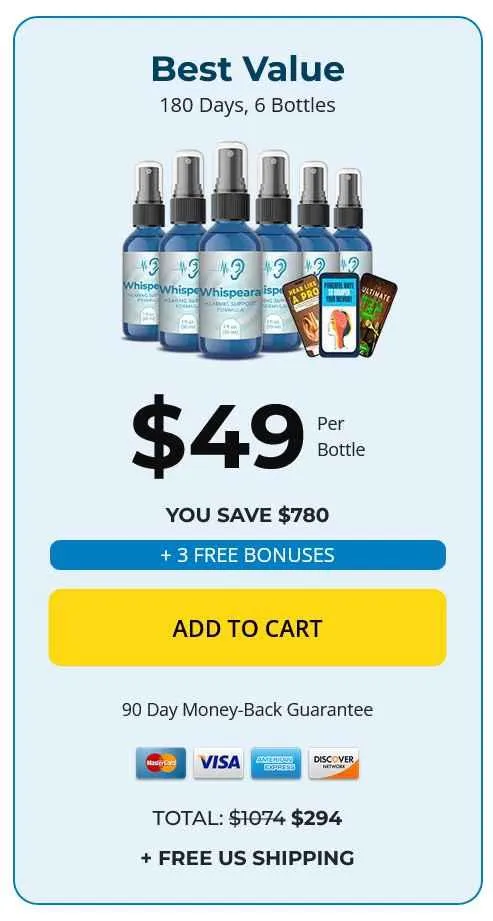 whispeara 6 bottles