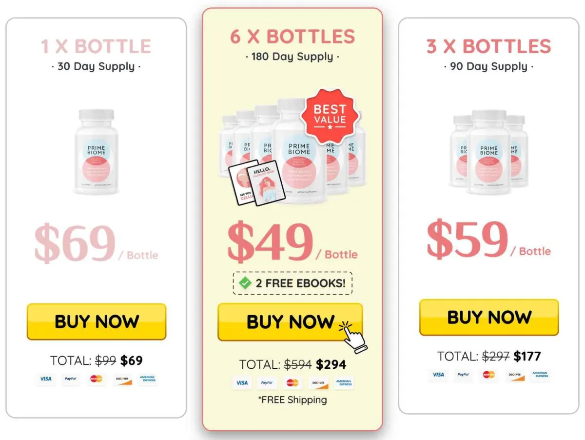 primebiome pricing