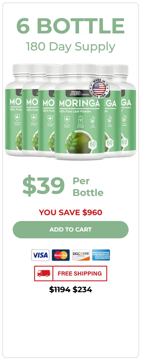 pure moringa 6 bottles