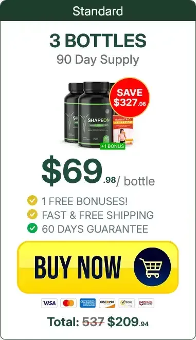 shapeon 3 bottles