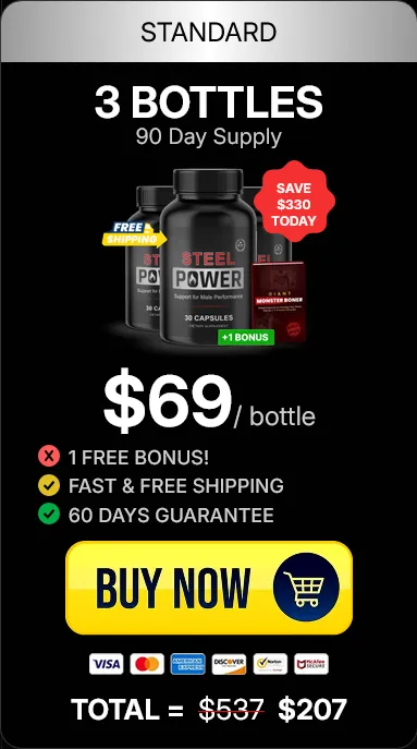 steel power 3 bottles