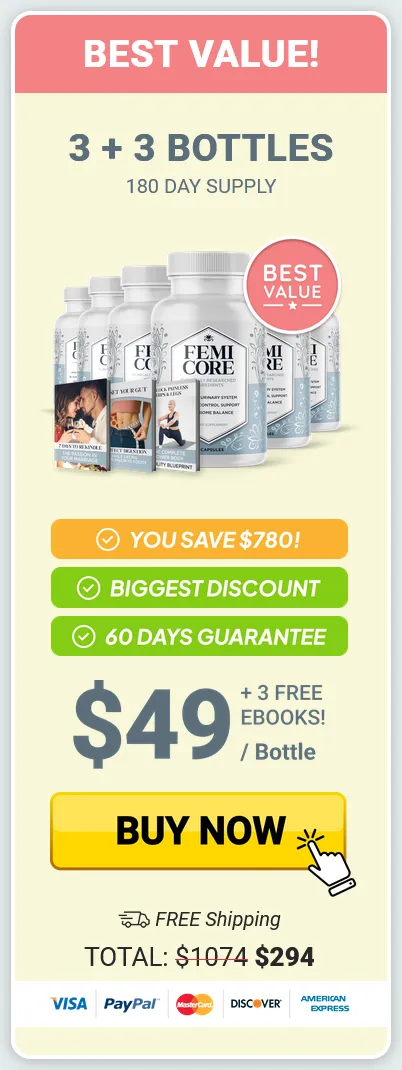 femicore 6 bottles