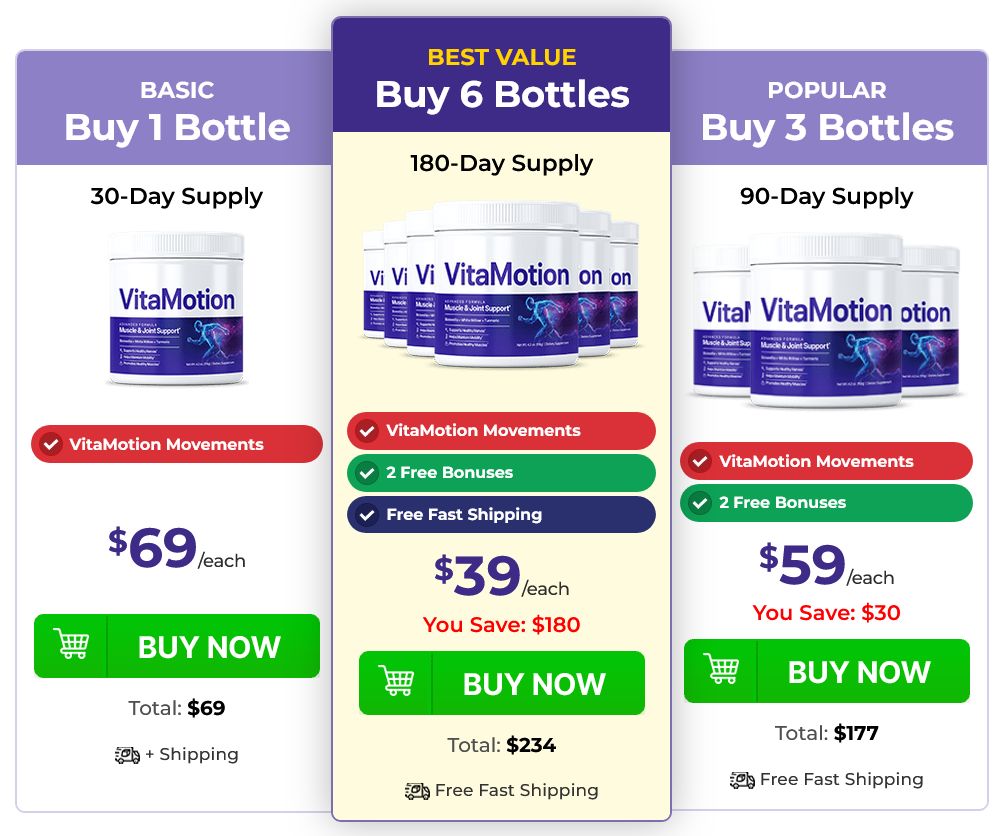 vitamotion pricing