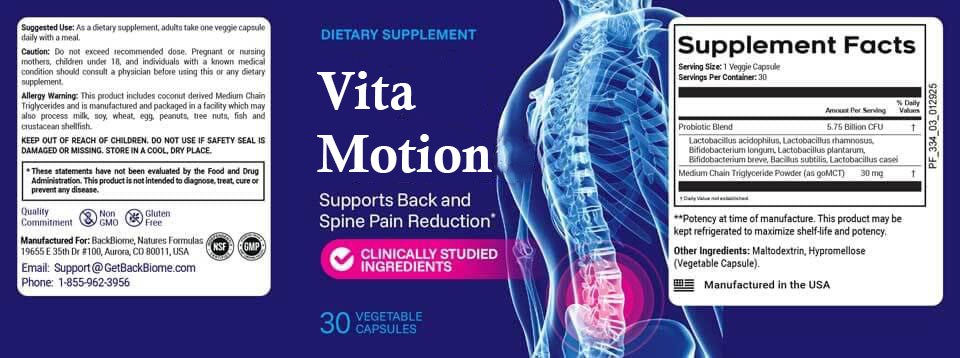 vitamotion supplement facts lable - 2