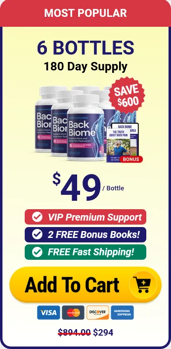 backbiome 6 bottles