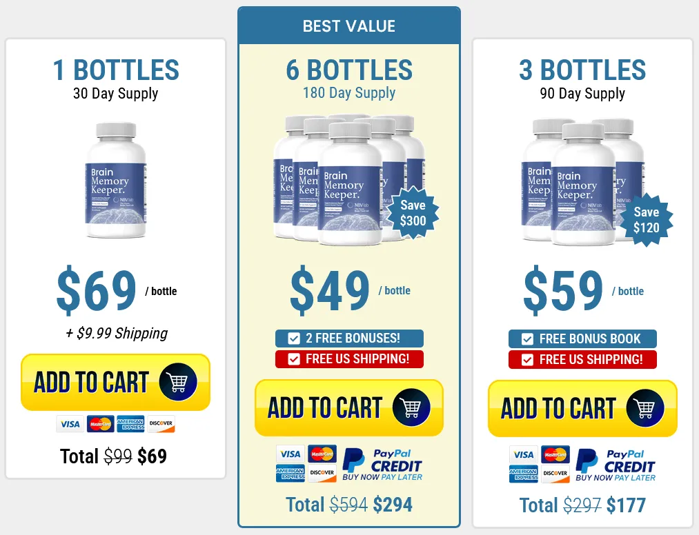 brain memory keeper pricing