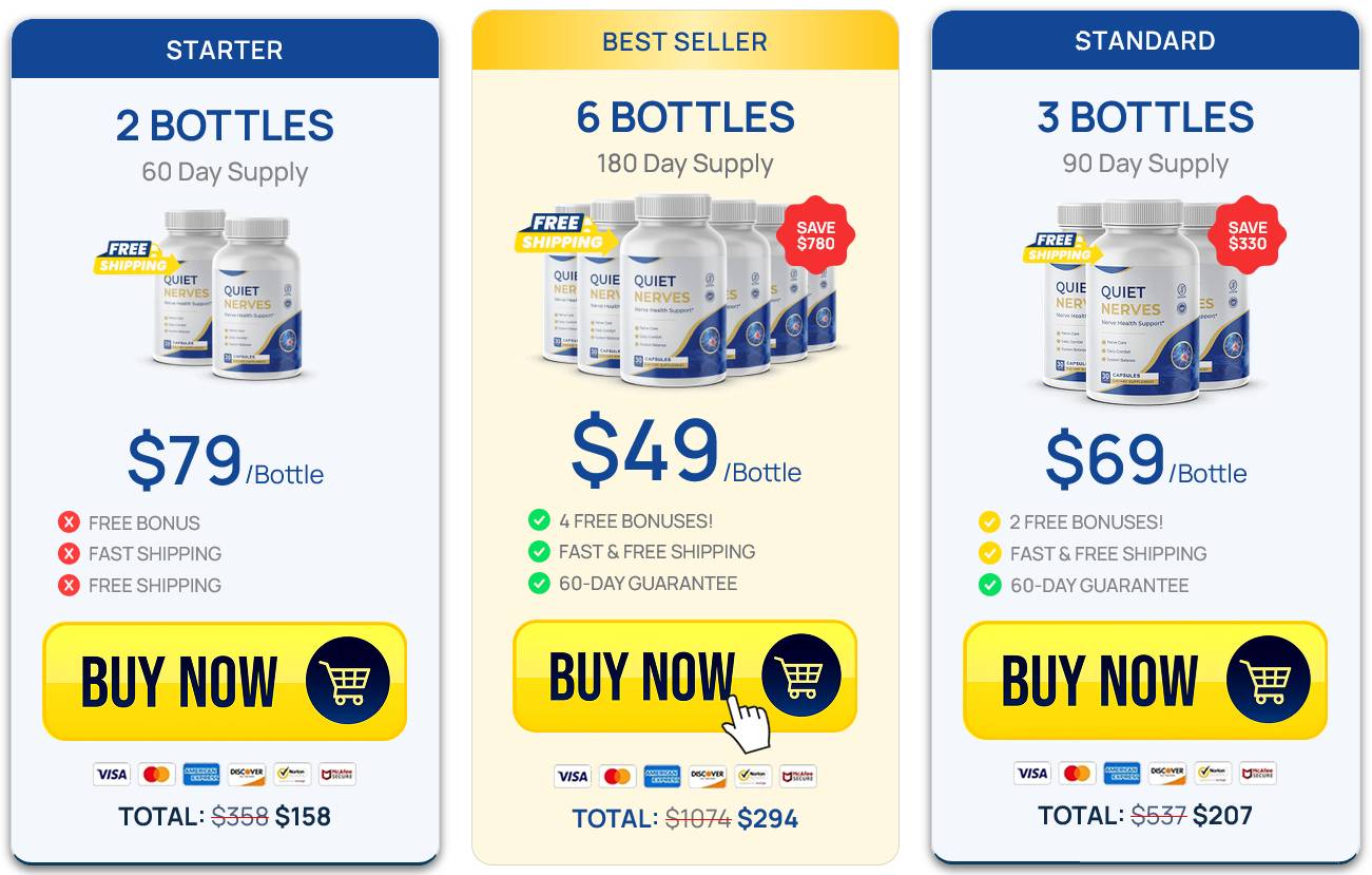 quiet nerves pricing