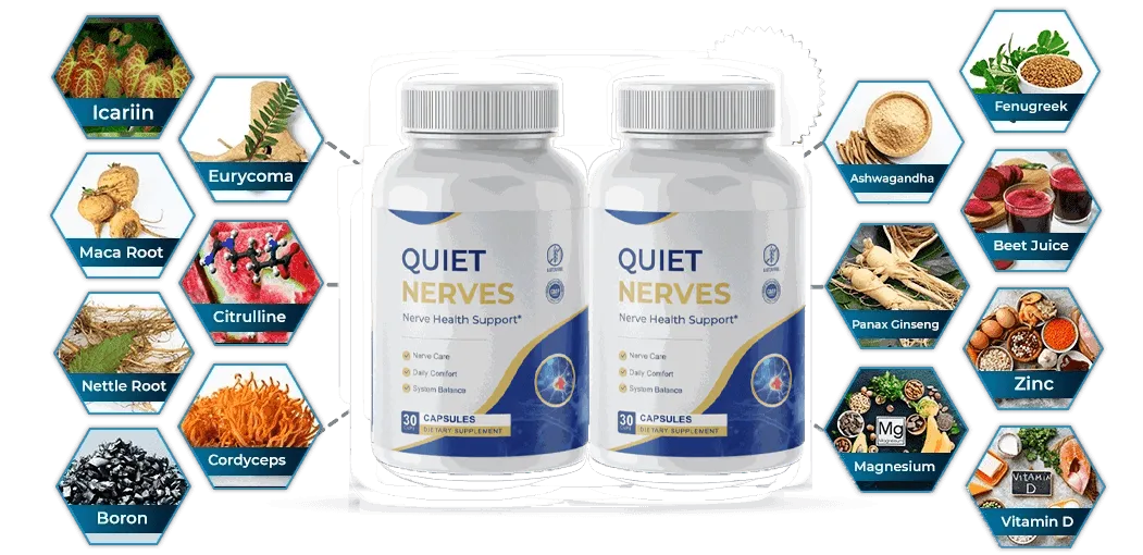 quiet nerves all ingredients presentation