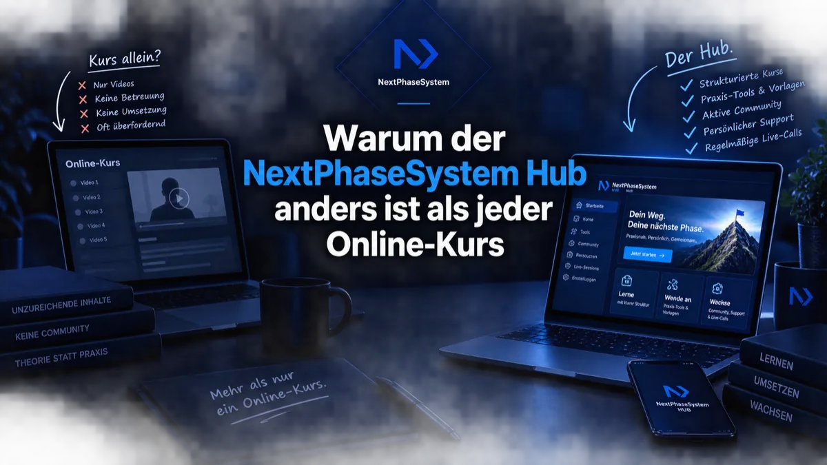 NextPhaseSystem Hub 10 Tools für deinen Online-Business-Start neben dem Job. 