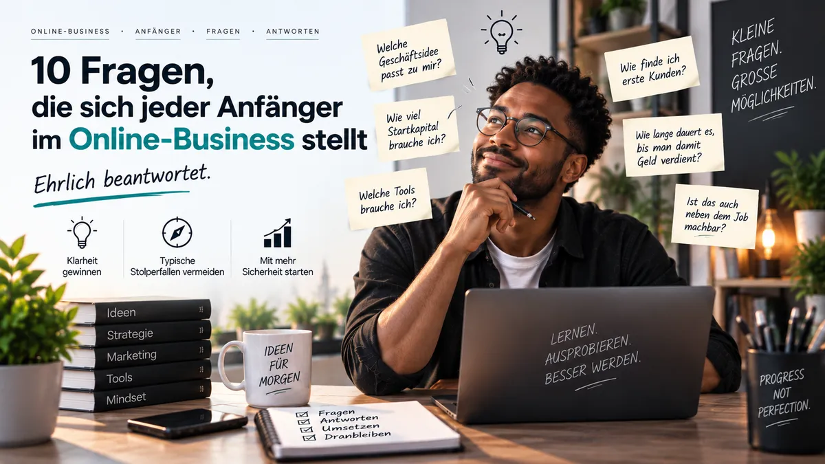 10 Fragen, die sich jeder Anfänger im Online-Business stellt