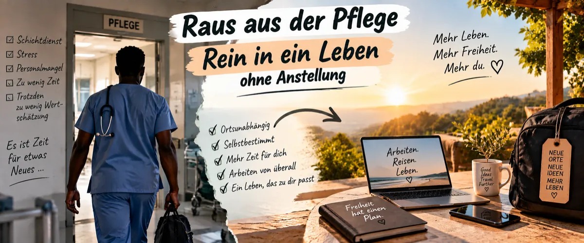 Raus aus der Pflege, rein in ein Leben ohne Anstellung 
