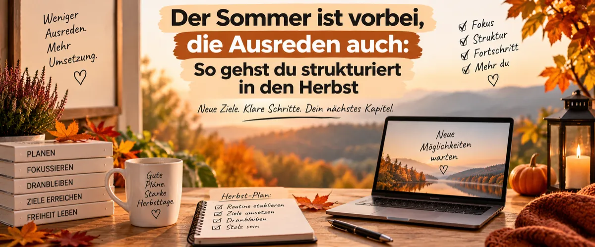 Der Sommer ist vorbei, die Ausreden auch: so gehst du strukturiert in den Herbst