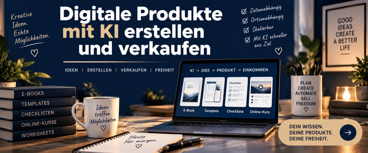 Moderne Home-Office Szene mit Laptop und neutralem Design