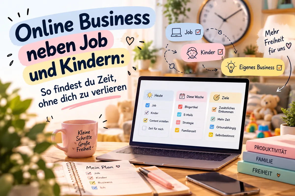 Online Business neben Job und Kindern – Zeit für Familie, Beruf und eigenes Business besser organisieren.