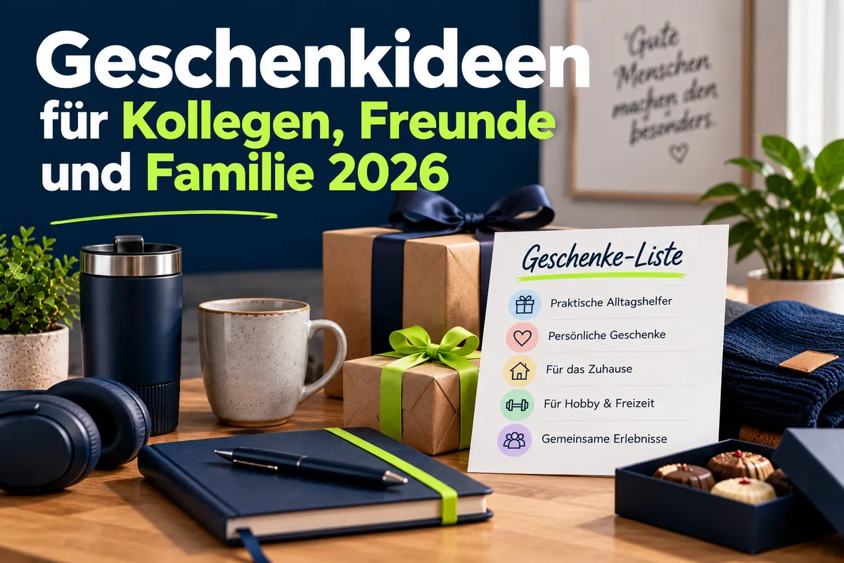  Geschenkideen für Kollegen, Freunde und Familie, sortiert nach Person und mit Preis. Praktisch, persönlich und ohne Fehlkauf. 