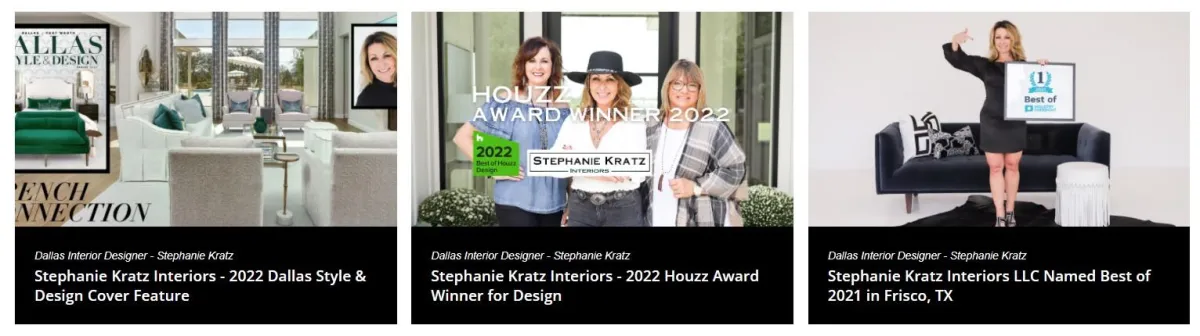Stephanie Kratz Interiors Dallas Interior Designer Awards