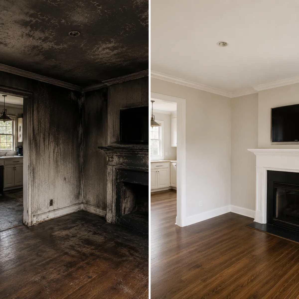 Smoke damage restoration on interior surfaces in Plano, TX