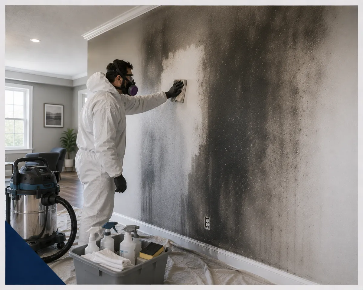 Smoke damage restoration in a Plano home and business interior