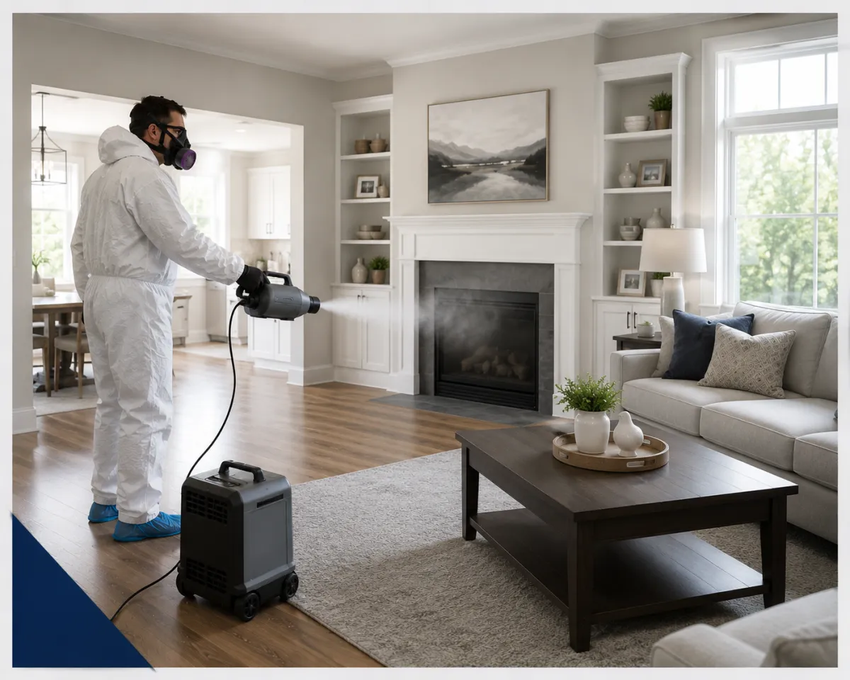 Smoke odor removal in a Plano home and business interior