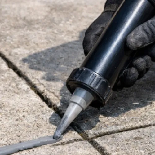 concrete joint caulking, step 3 in concrete level process