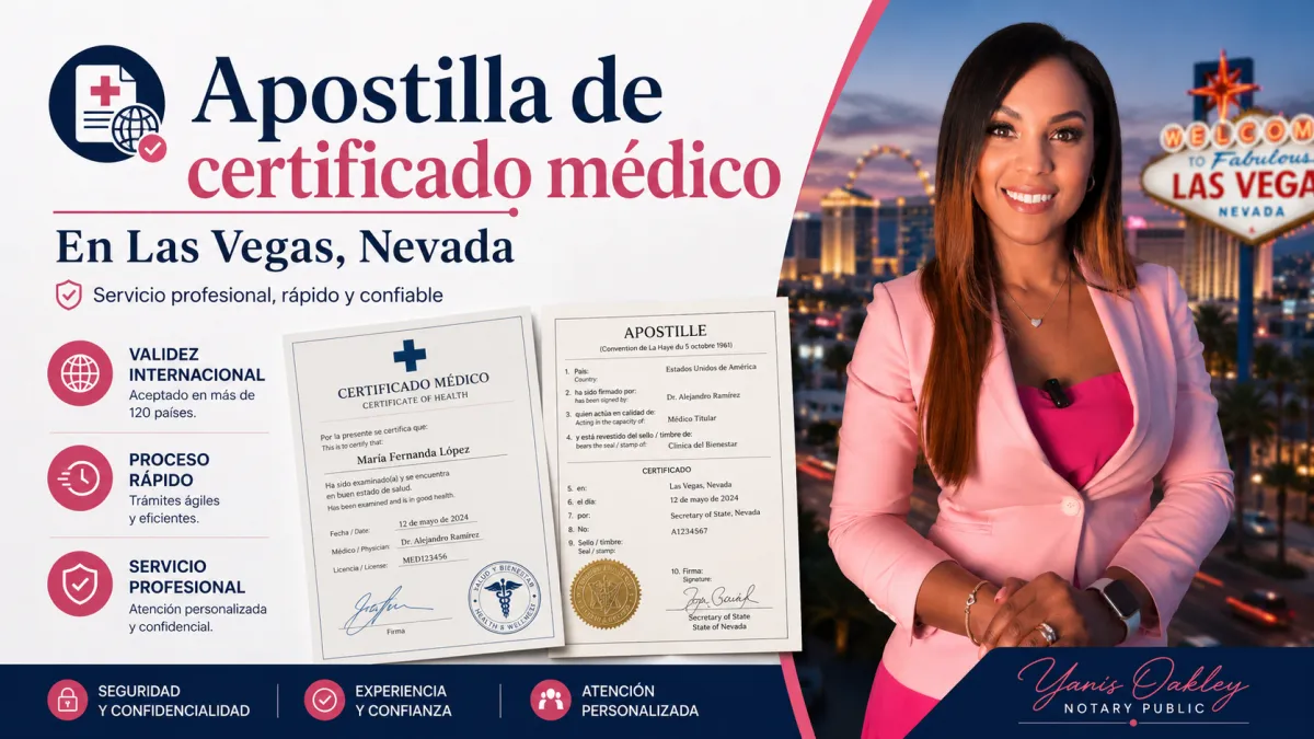 apostilla de certificado médico
