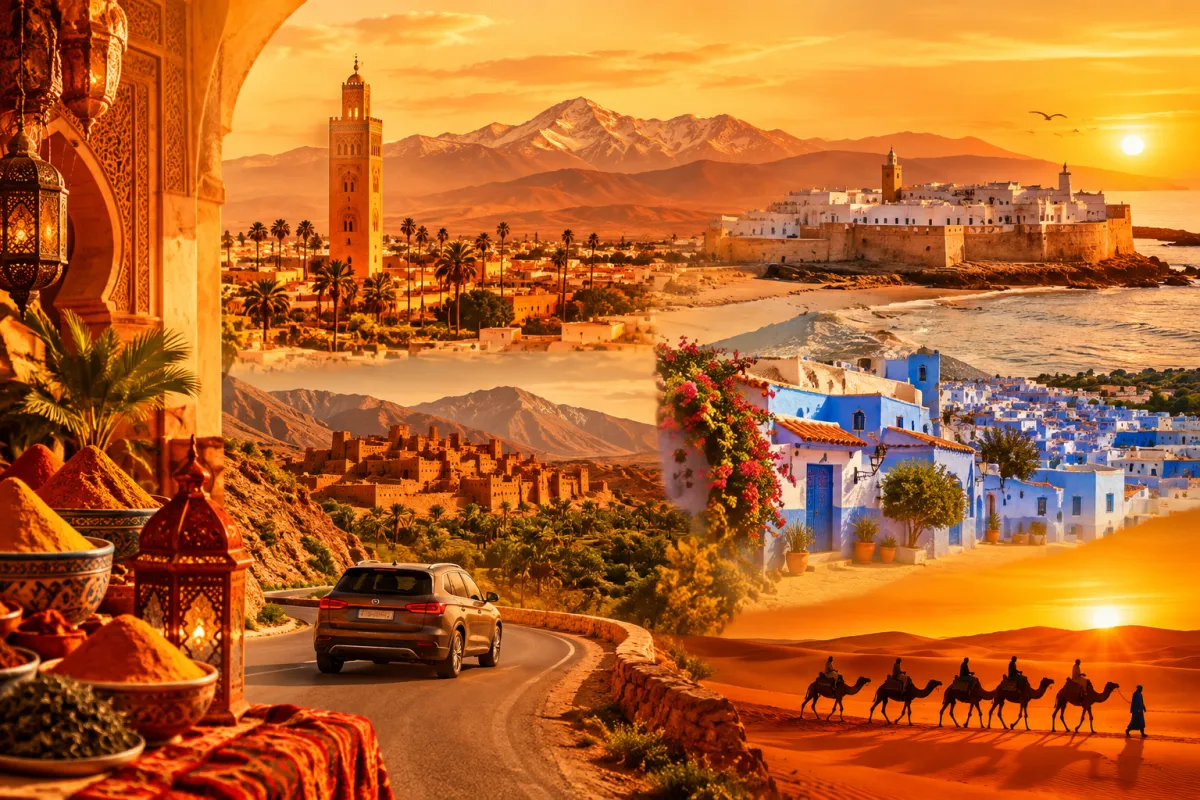 Mietwagenrundreise durch Marokko mit Marrakesch, Atlasgebirge und Sahara