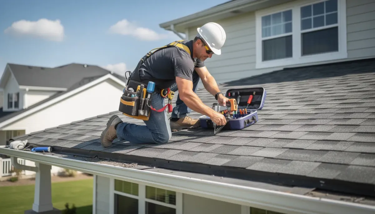 The image depicts a satisfied HVAC business owner sitting at their desk, reviewing positive online reviews on a computer. The owner appears pleased with the feedback, reflecting the success of their HVAC services and effective digital marketing strategies, which enhance their local search presence and attract more customers.
